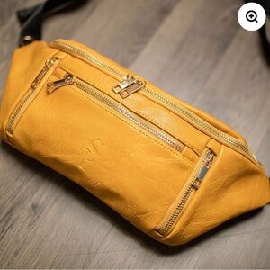 NWT Solepremise Yellow Leather Sling Bag